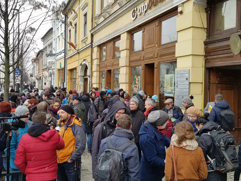 Protest la Cluj față de dorința Guvernului Ungariei de a restructura Academia Maghiară de Științe