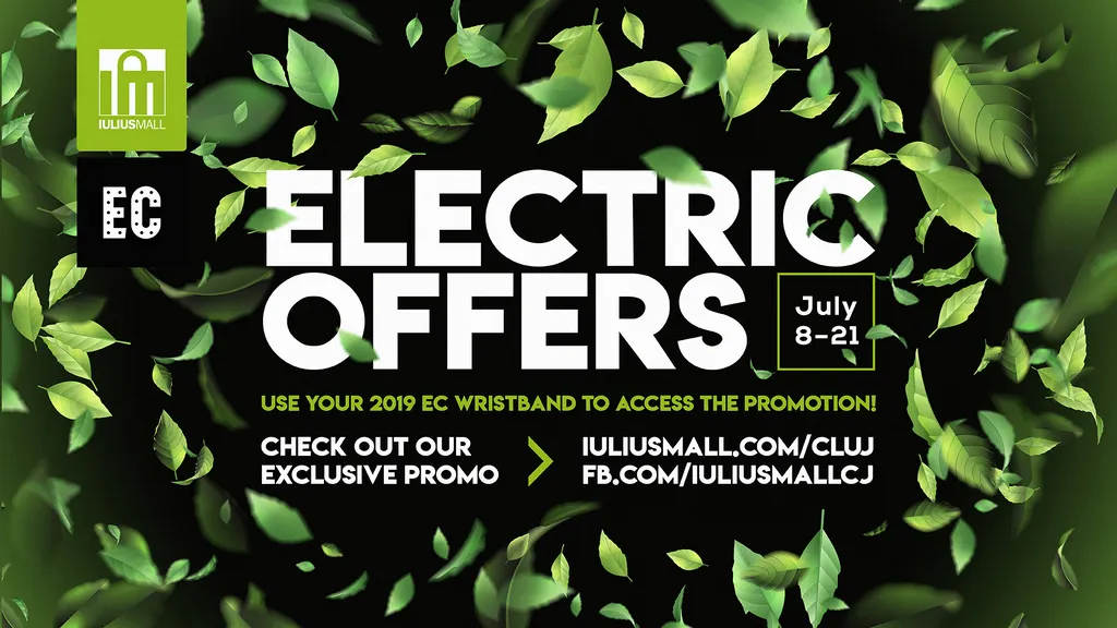 Dacă mergi la Electric Castle poţi să-ți ridici brățara din Iulius Mall Cluj și să te bucuri de oferte speciale
