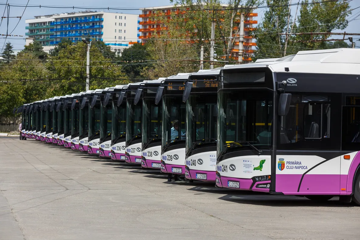 Cluj-Napoca: orașul cu cele mai multe autobuze electrice din România (FOTO)