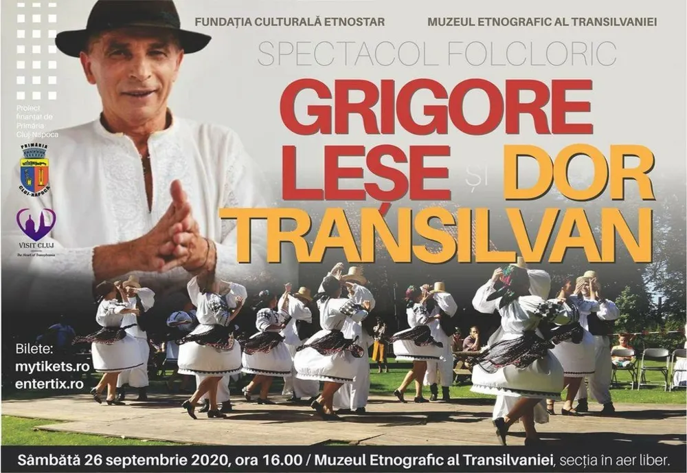 Grigore Leșe și Dor Transilvan în Parcul Etnografic