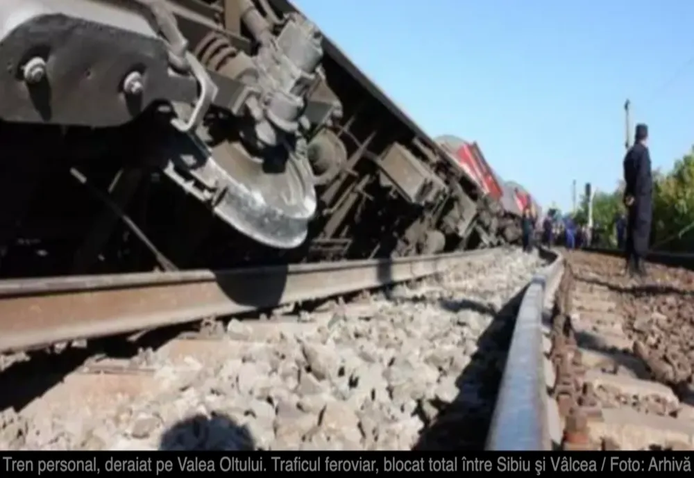 Tren de marfă deraiat în judeţul Cluj