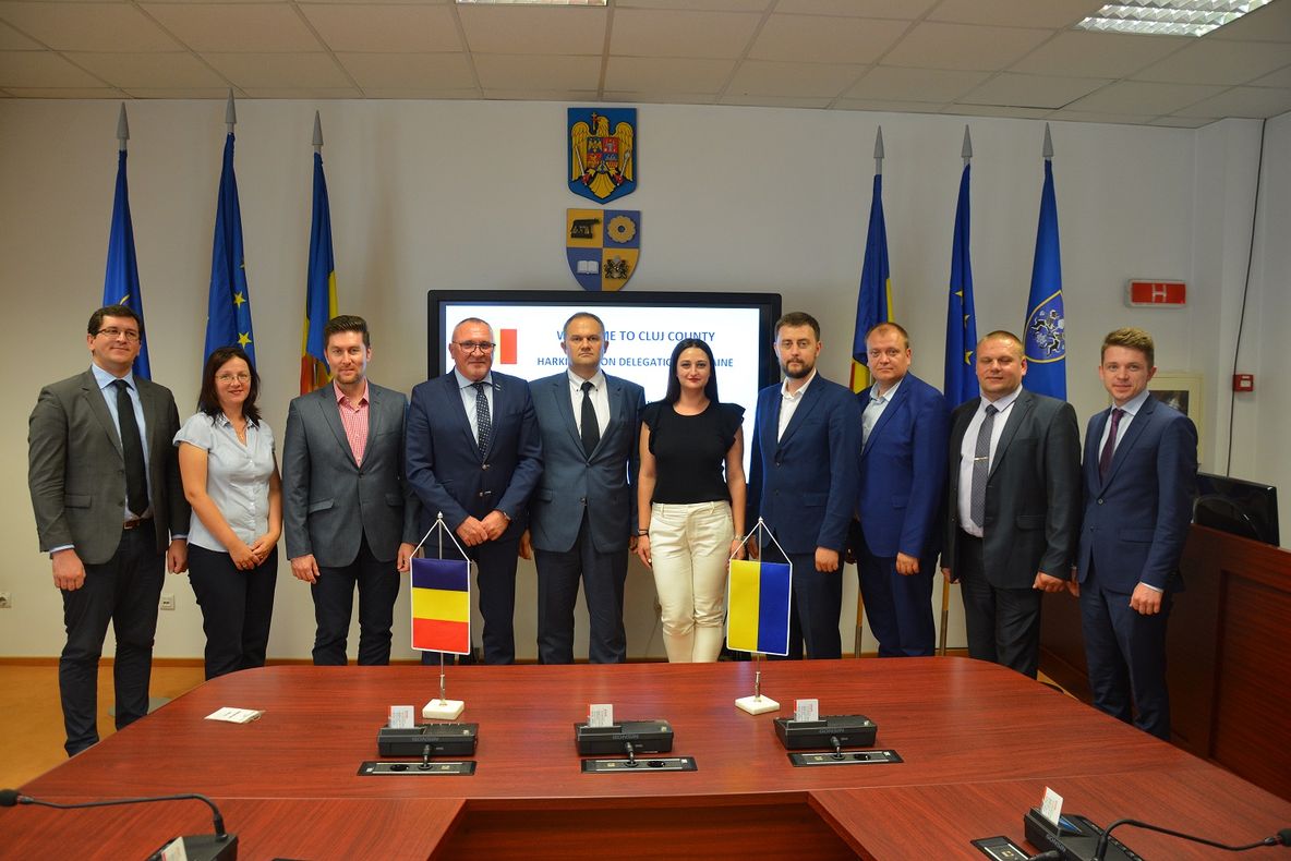 FOTO | Delegație din Ucraina în vizită la Consiliul Județean Cluj