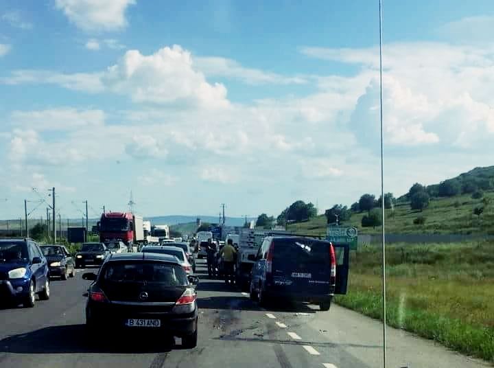 FOTO | Accident în lanţ între Jucu şi Apahida