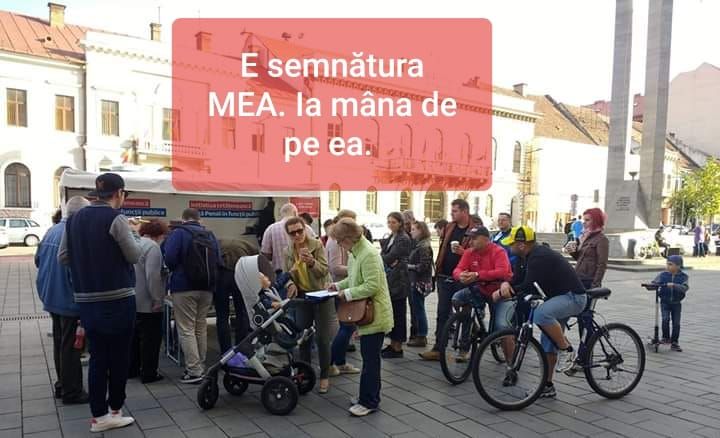 Protest la Cluj pentru susţinerea iniţiativei "Fără penali în funcţii publice"