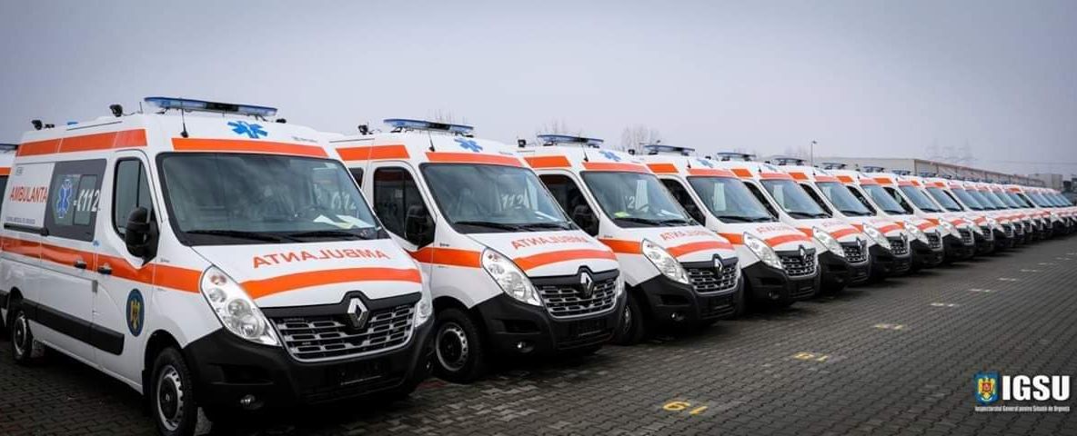 34 de ambulanţe noi vor fi repartizate Clujului în 2019