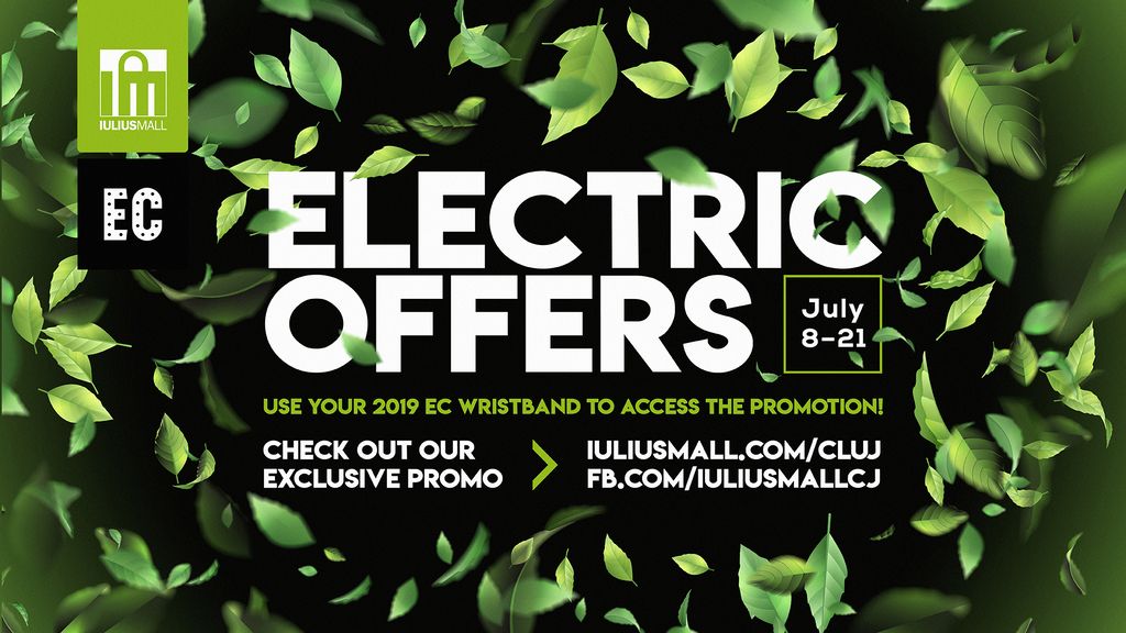 Dacă mergi la Electric Castle poţi să-ți ridici brățara din Iulius Mall Cluj și să te bucuri de oferte speciale