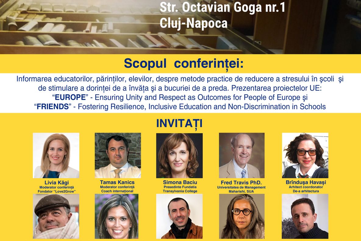 Cluj-Napoca găzduiește cea mai mare conferință pentru combaterea stresului în educație din Sud-Estul Europei