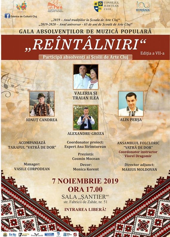 Clujenii sunt așteptați la o nouă ediţie a spectacolelor folclorice ale absolvenţilor Școlii de Artă