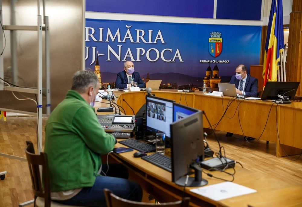 Cluj: Prima ședință de consiliu local desfășurată online
