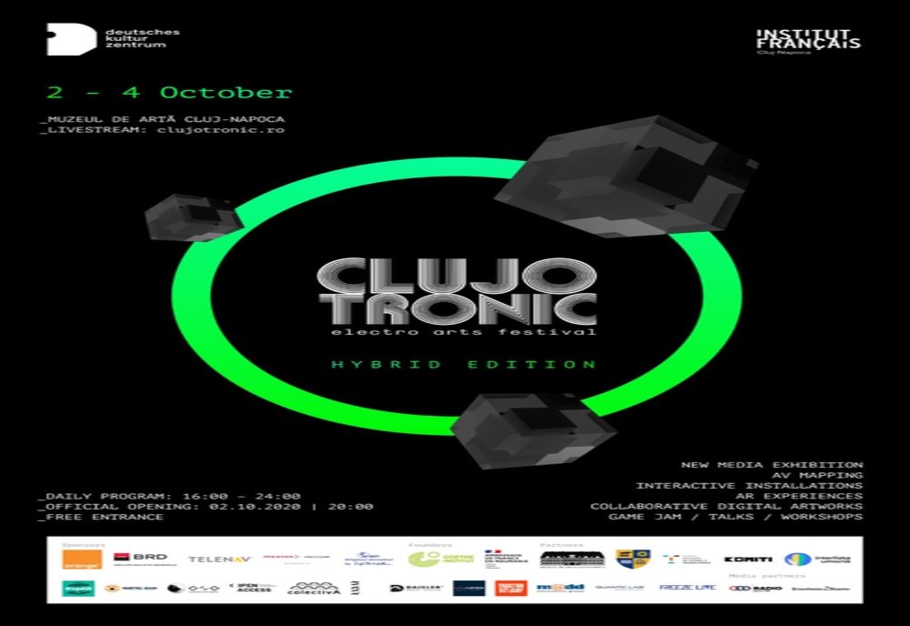 A 9-a ediție a Festivalului de artă electronică Clujotronic are loc în perioada 2 - 4 octombrie la Muzeul de Artă din Cluj