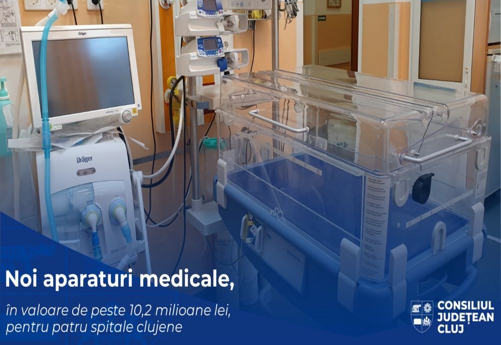 Noi dotări de ultimă generație, în valoare de peste 10,2 milioane de lei, pentru patru spitale clujene