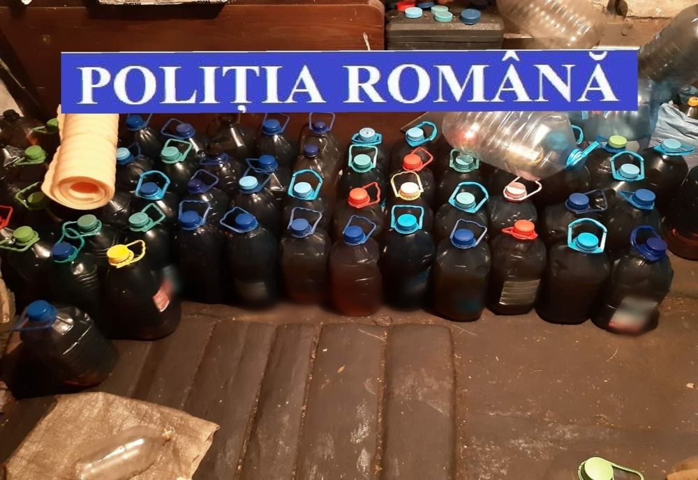 FOTO | Poliţiştii au confiscat 3,5 tone de combustibil în urma unor percheziţii în judeţul Cluj