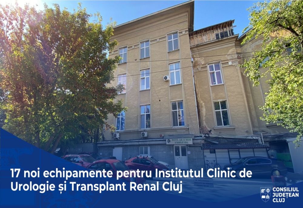 Noi echipamente medicale achiziționate de Consiliul Județean pentru Institutul de Urologie și Transplant Renal