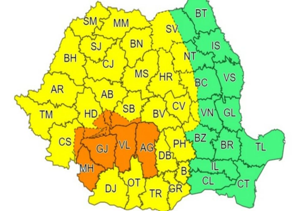 Ploi torenţiale, grindină și caniculă. Noi alerte meteo