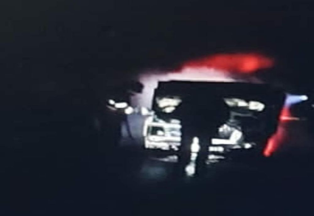 Autoutilitară distrusă de un incendiu intre localitățile Săvădisla și Lita