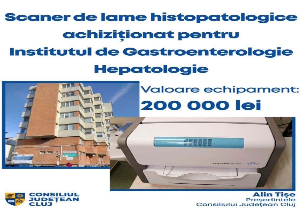 Nou echipament medical la Institutul de Gastroenterologie-Hepatologie, cu sprijinul financiar al Consiliului Județean Cluj