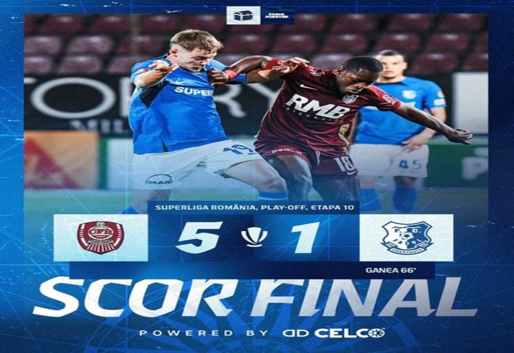 CFR Cluj, vicecampioana României, după 5-1 cu Farul