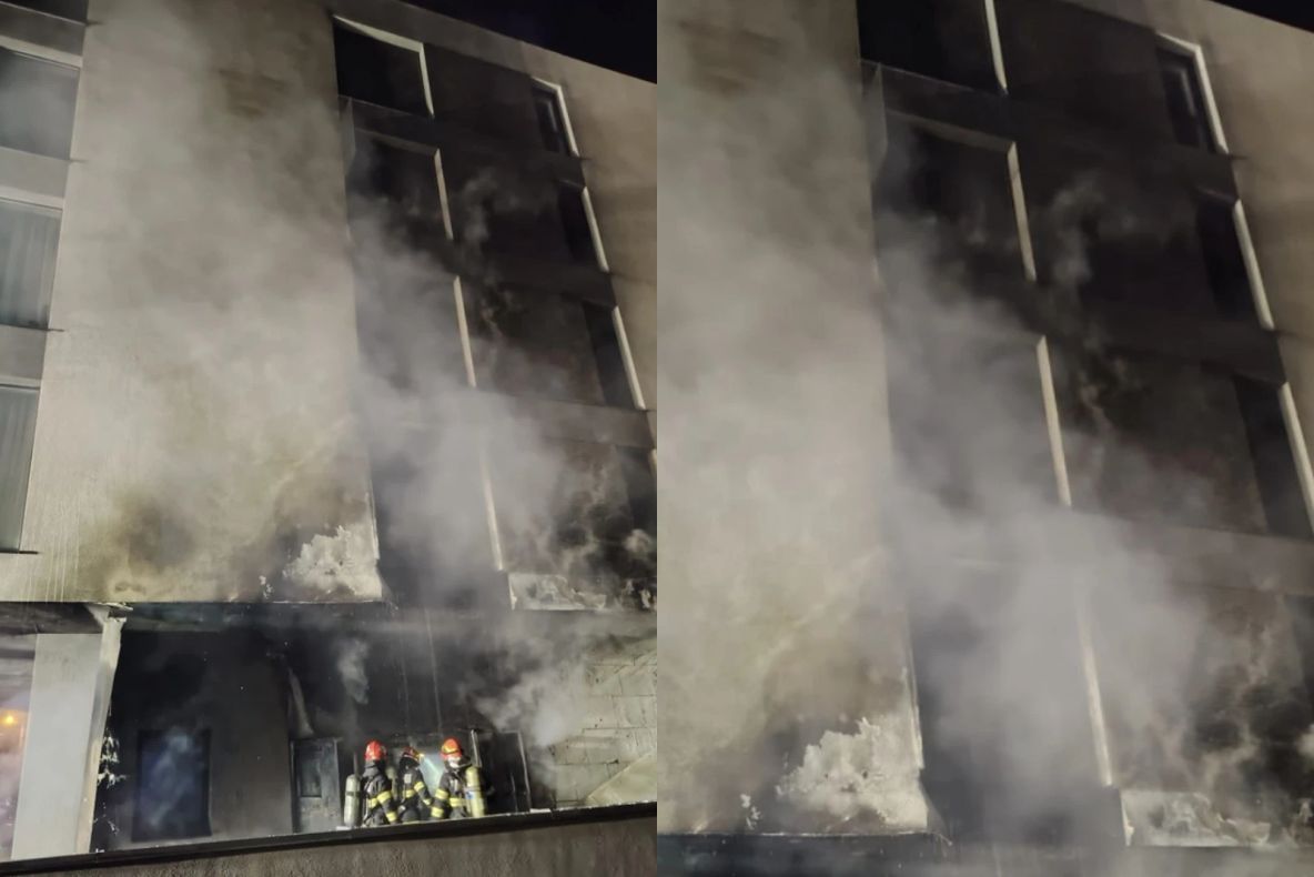 Incendiu masiv într-un bloc din Cluj-Napoca. Mai multe apartamente au fost afectate, zeci de persoane evacuate