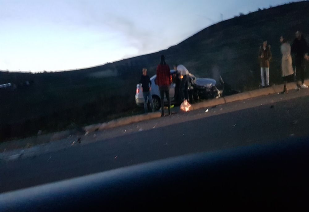 FOTO | Accident grav pe DN1C, în Jucu: 5 maşini s-au ciocnit