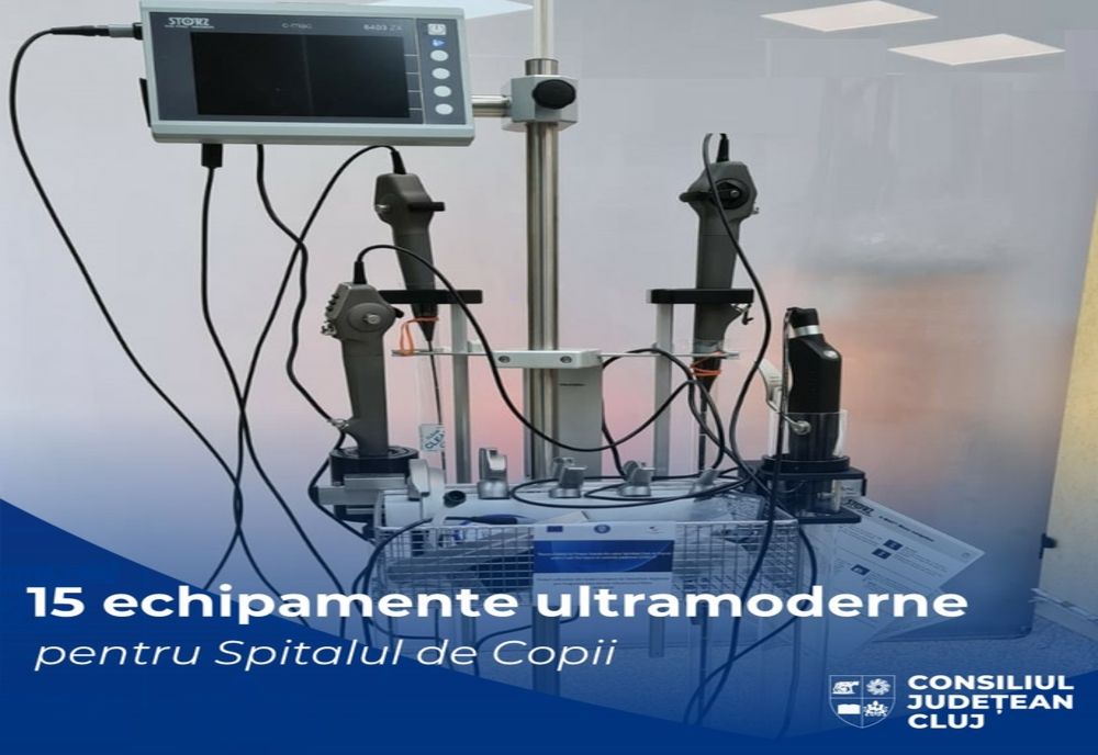 15 noi echipamente medicale ultramoderne pentru Spitalul de Copii din Cluj