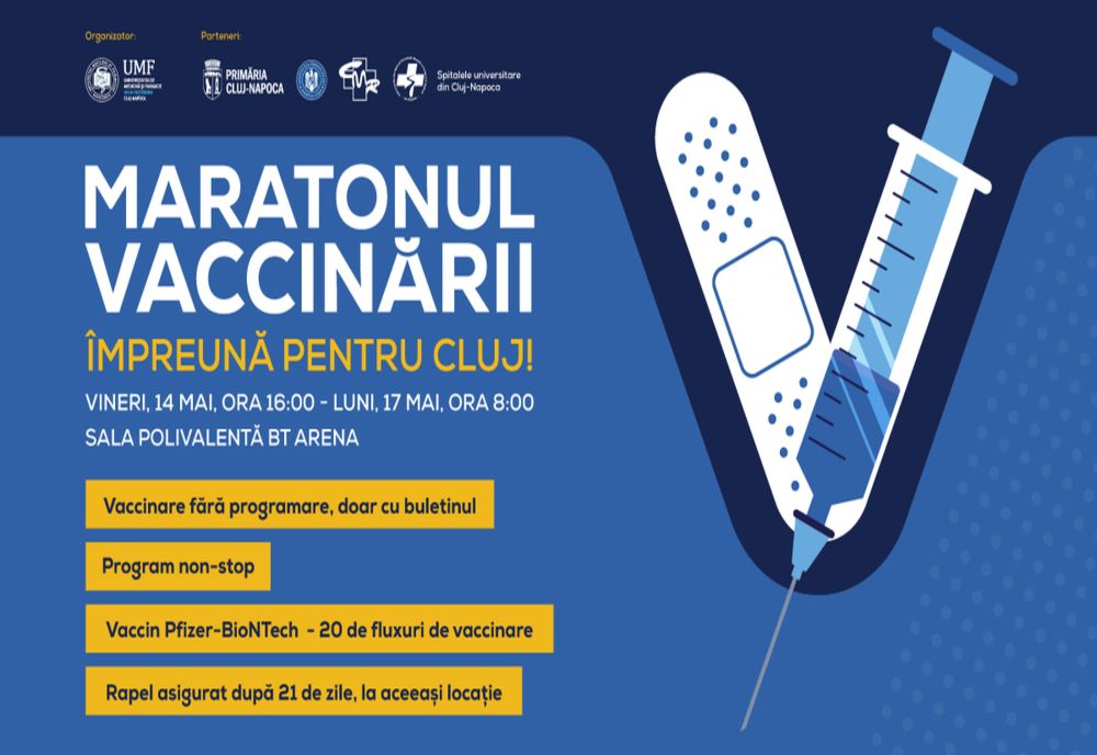 UMF Cluj va da startul maratonului vaccinării de la Cluj-Napoca.