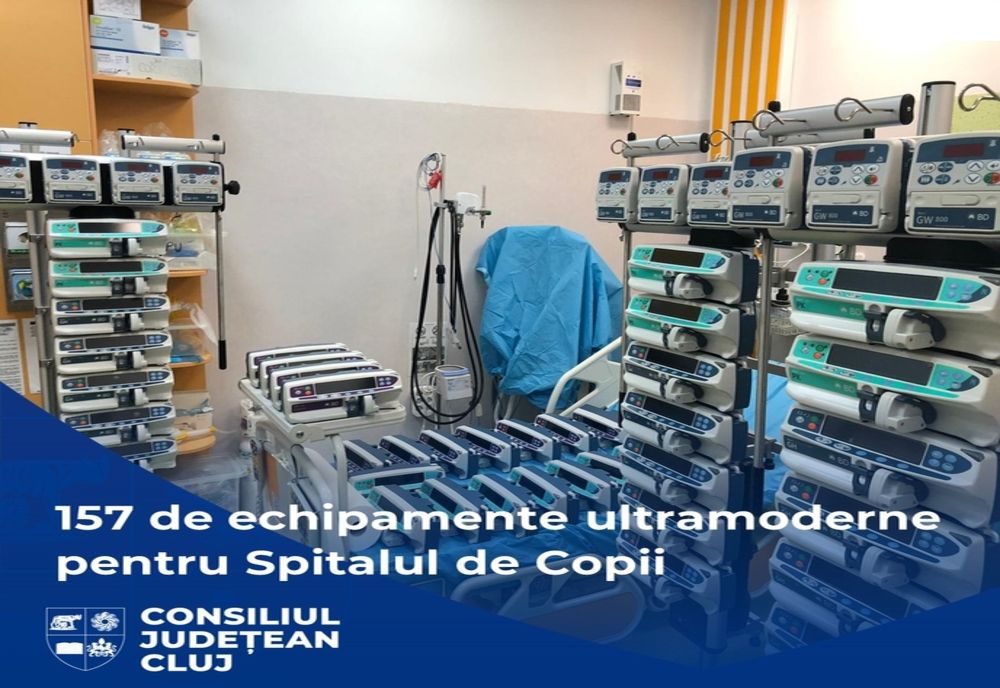 Peste 150 de noi echipamente medicale ultramoderne, la Spitalul de Copii din Cluj