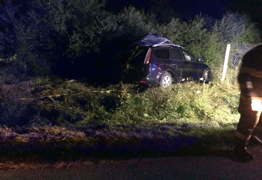 Şoferiţă rănită pe un drum judeţean după ce a lovit cu maşina un cal lăsat nesupravegheat (FOTO)