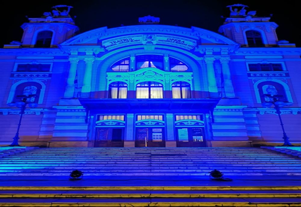 Opera Națională Română Cluj-Napoca a fost iluminată în albastru de Ziua Internațională a Diabetului   