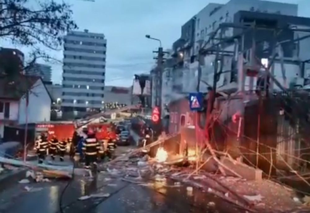 Momentul exploziei de la pensiunea din Cluj-Napoca a fost surprins de camerele de supraveghere (VIDEO)