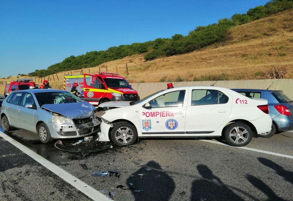 Maşină ISU Bistriţa implicată în accident în Apahida! O persoană a ajuns la spital (FOTO)