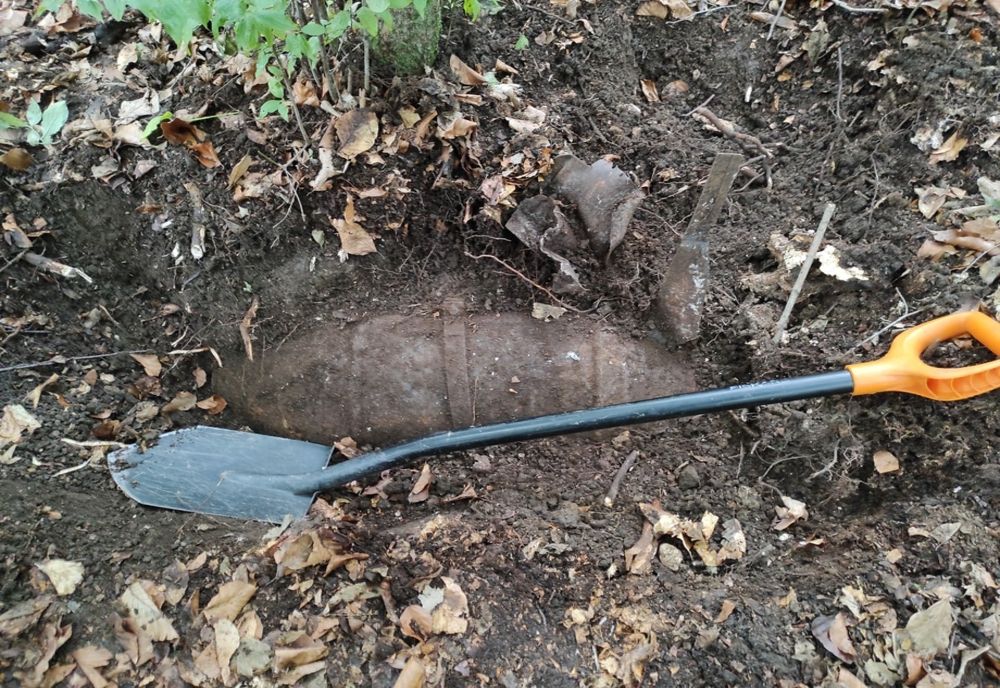 Bombă de aviaţie de 100 de kilograme descoperită într-o pădure din Cluj-Napoca (FOTO)