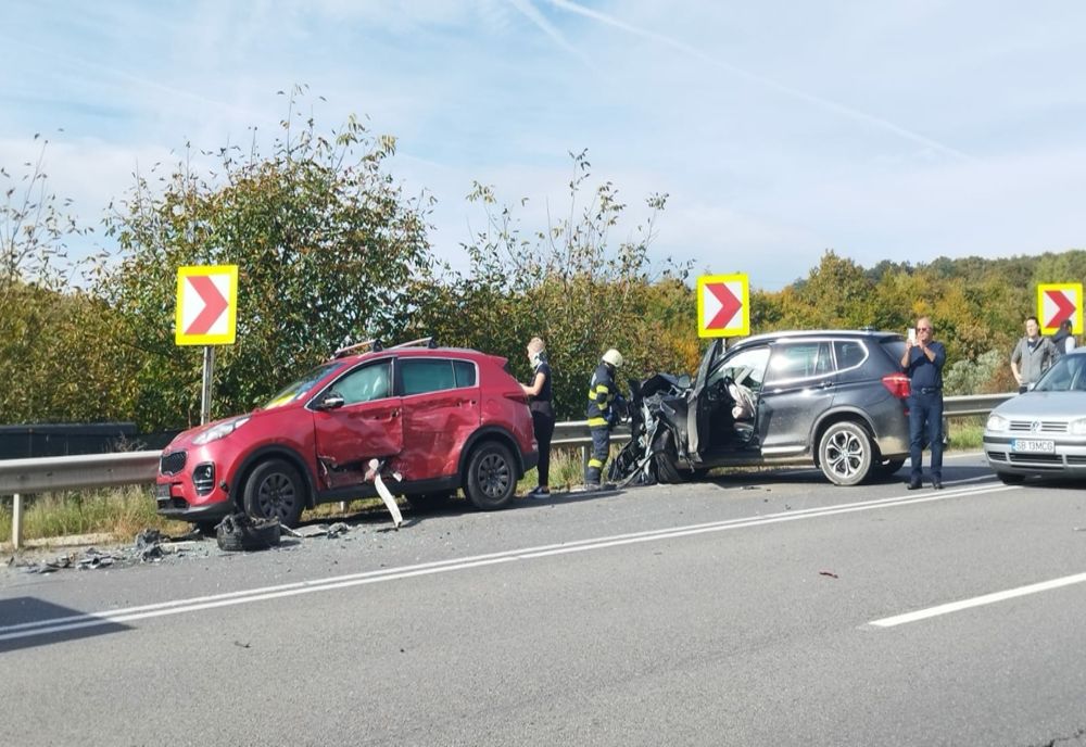 10 persoane implicate într-un accident cu mai multe maşini în Feleacu (FOTO)