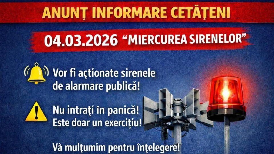 Exercițiul național „Miercurea sirenelor”