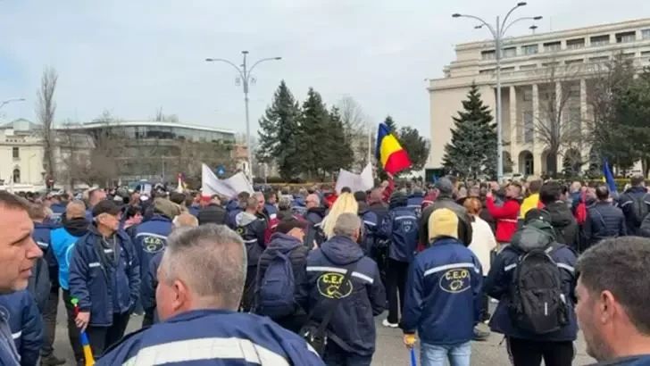 Protest mineri / Piața Victoriei