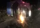 FOTO | Accident în Rugăşeşti provocat de un şofer beat! O dubă s-a răsturnat pe şosea