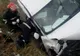 FOTO | Accident la ieşire din Cluj! Un bărbat a fost rănit după ce o maşină s-a oprit în şanţ