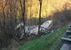 FOTO | Accident în judeţul Cluj! Un camion cu carcase de porc s-a răsturnat 