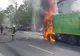 FOTO | Maşină de gunoi distrusă de flăcări pe o stradă din Cluj-Napoca