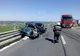 FOTO | Accident violent pe Autostrada A3! Impact între un autoturism şi un autotren