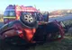 FOTO |  Accident în judeţul Cluj! O  femeie a ajuns la spital după ce maşina în care se afla s-a răsturnat
