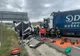 Grav accident lângă Cluj-Napoca! Impact între două autocamioane și un autoturism (FOTO)