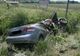 FOTO | Accident spectaculos pe DN17! Două maşini au ajuns în şanţ, una peste cealaltă