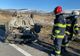 FOTO | Patru victime după ce o maşină s-a răsturnat pe şosea, în apropiere de Vâlcele
