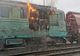 Alertă în Dej! O locomotivă a luat foc (FOTO)