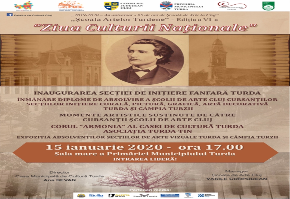 Intention Bargain Kinematics Cultura ne unește” – 170 de ani de la nașterea marelui poet național Mihai  Eminescu | Realitatea de Cluj
